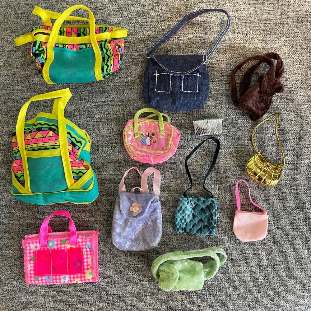 VTG Barbie Purse Lot Bag Backpack Lot of 12 Totes Accessories Kelly